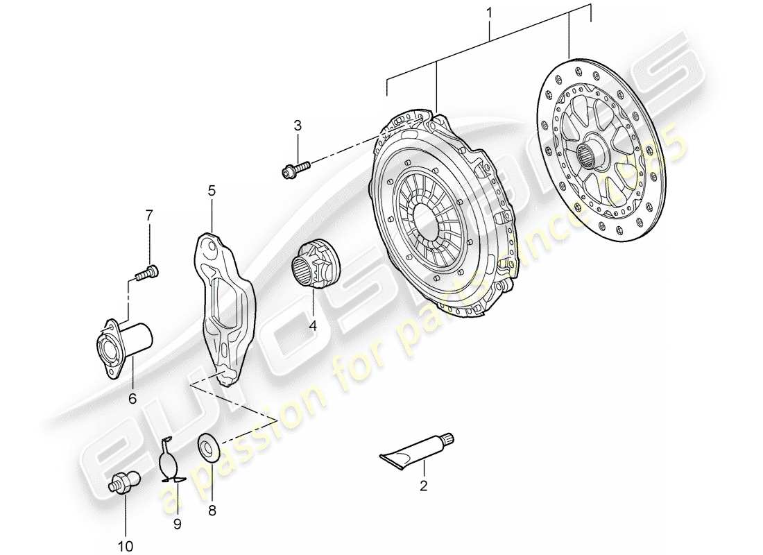 porsche 2005 (997-1) frizione diagramma delle parti
