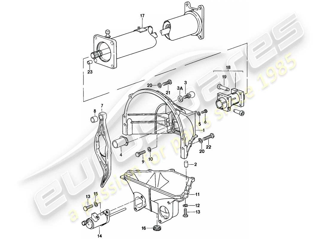 porsche 1981 (928) tubo centrale - cambio manuale diagramma delle parti