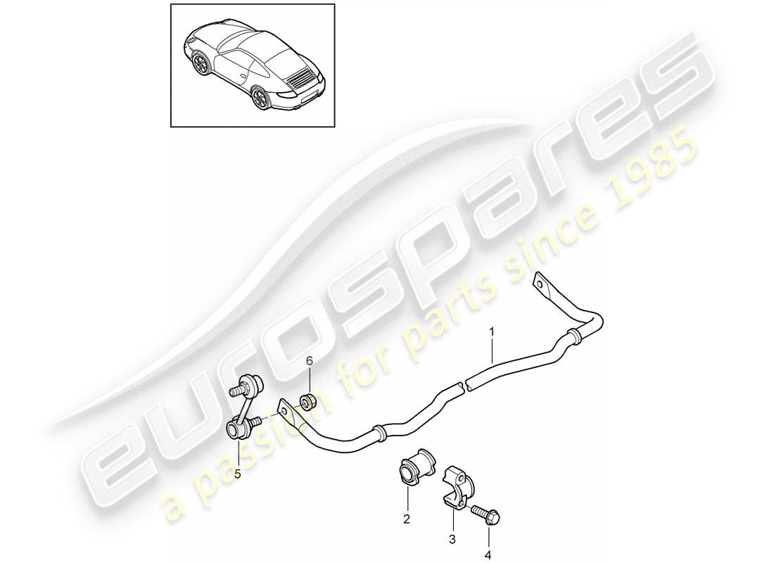 porsche 2011 (997-2) stabilizzatore diagramma delle parti