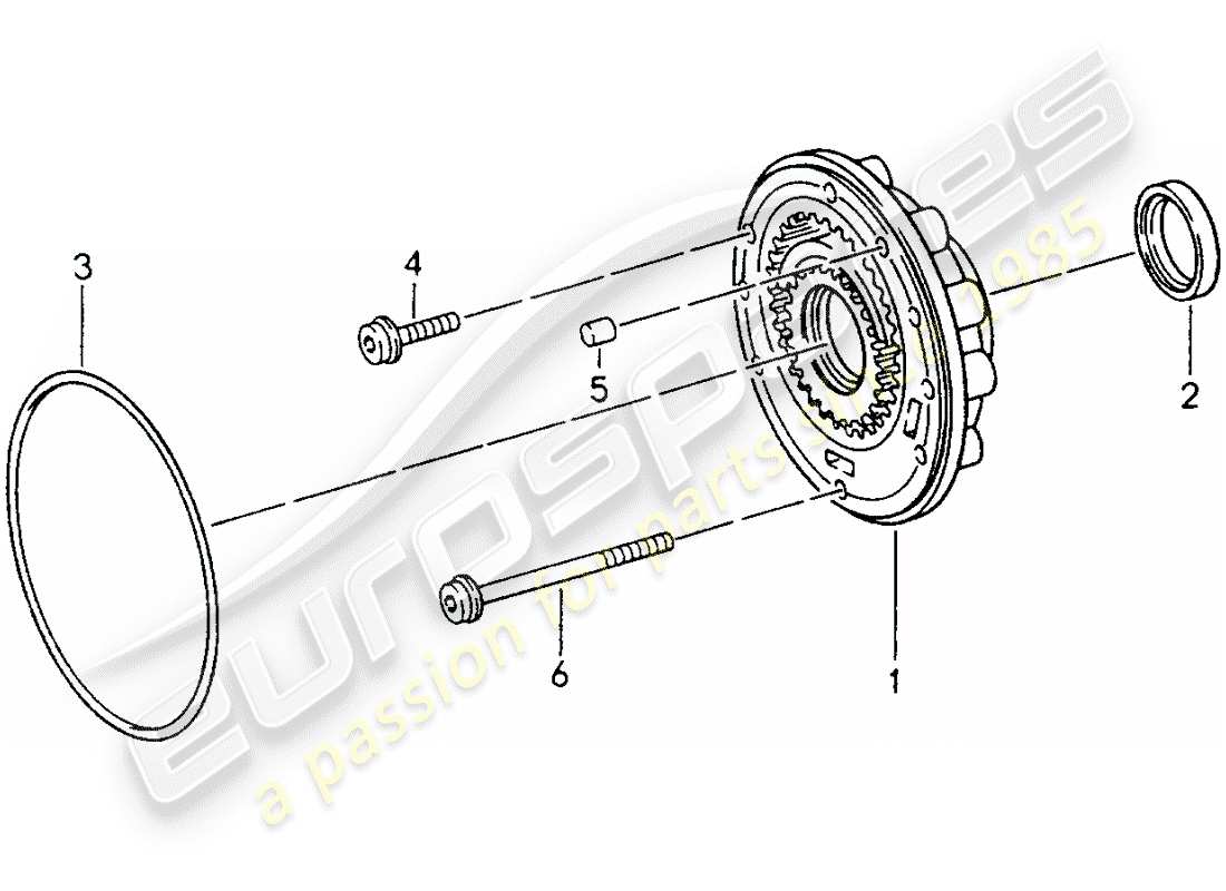 porsche 1996 (993) tiptronic - pompa dell'olio diagramma delle parti