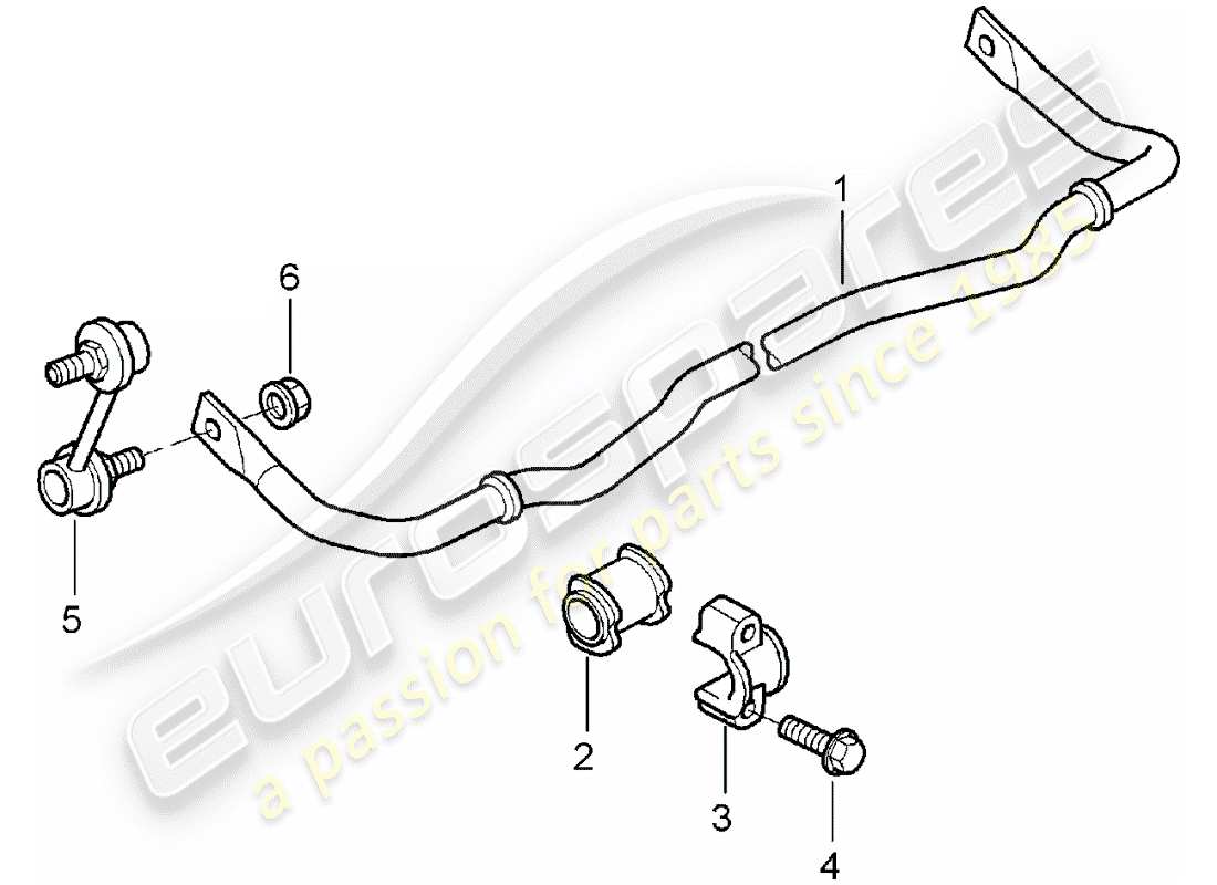 porsche 2007 (997-1) diagramma delle parti stabilizzatore