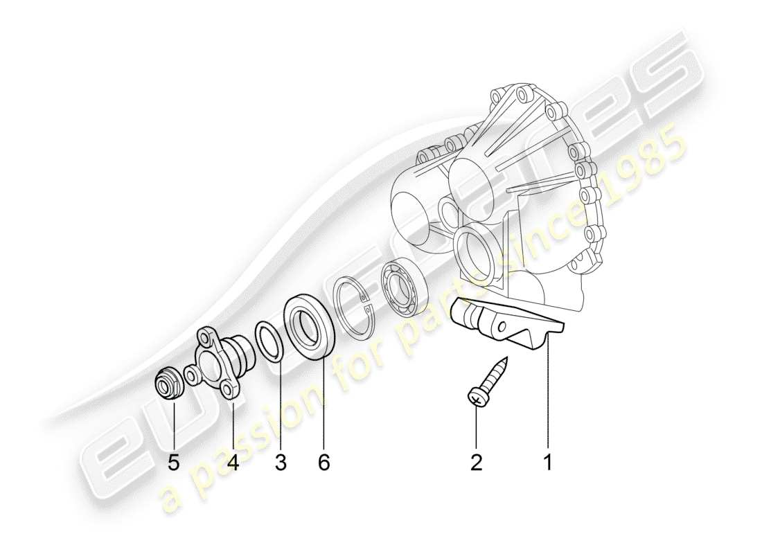 porsche 2007 (997-1 turbo / gt2) tiptronic diagramma delle parti