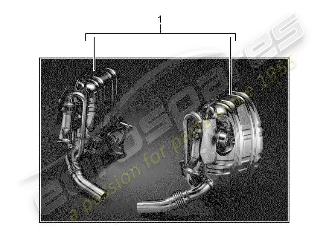 porsche 1996 (tequipment) impianto di scarico diagramma delle parti