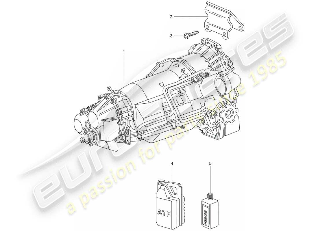 porsche 2000 (996) tiptronic - - cambio - d - mj 2002>> schema delle parti