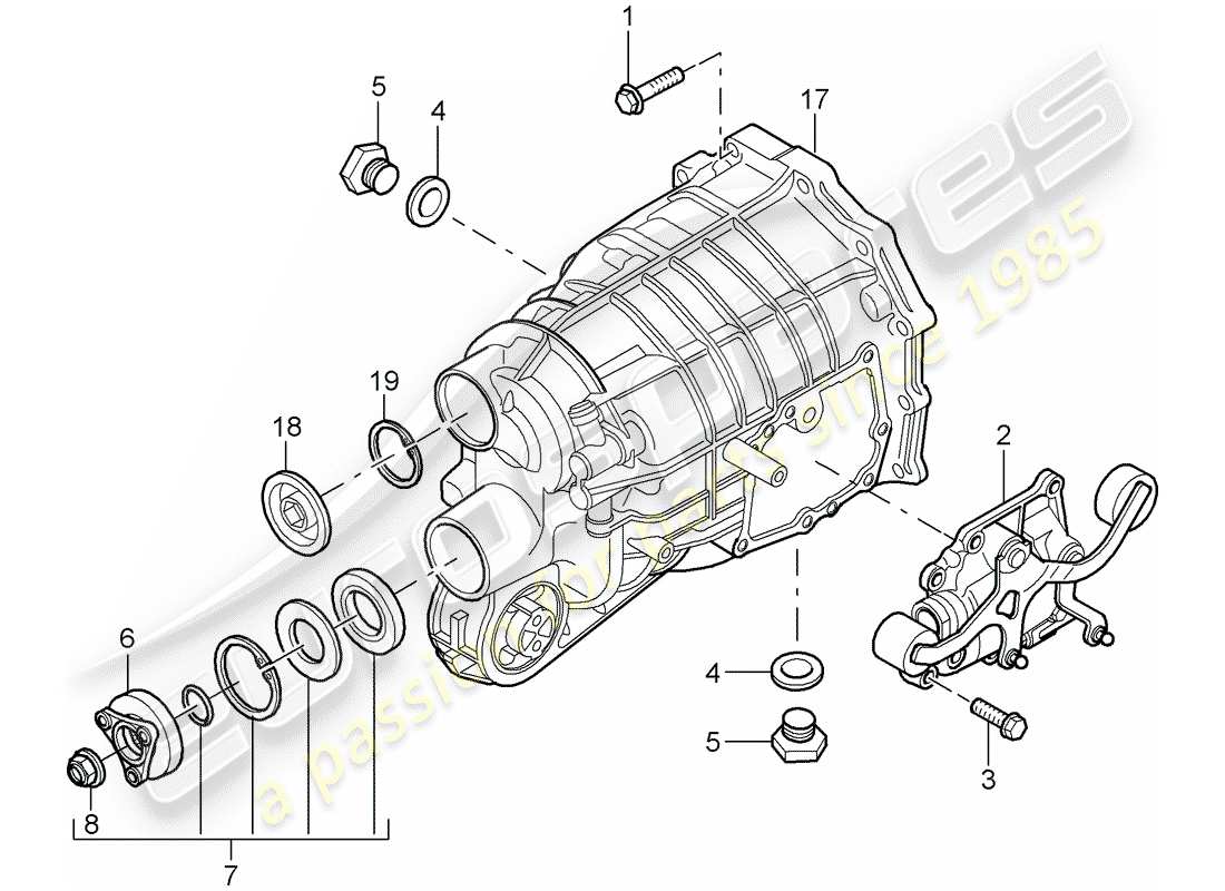 porsche 2007 (997-1) cambio manuale diagramma delle parti