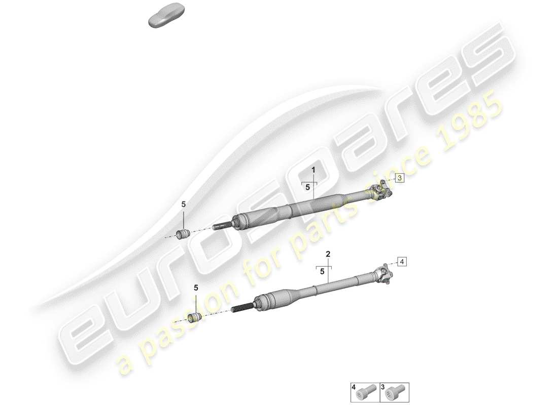porsche 2019 (992-1) albero dell'elica diagramma delle parti