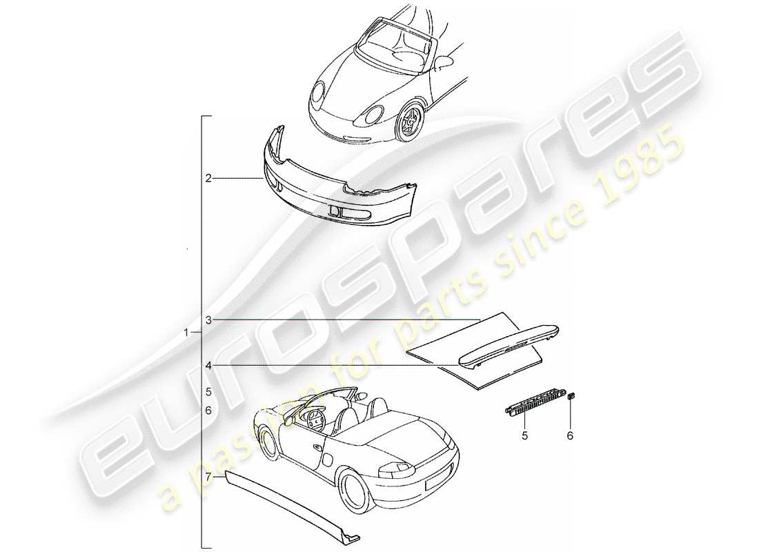 porsche tequipment catalogue (2008) aerokit part diagram