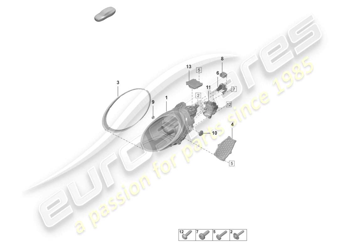 porsche 2019 (992-1) faro led base d - 08.07.2020>> diagramma delle parti