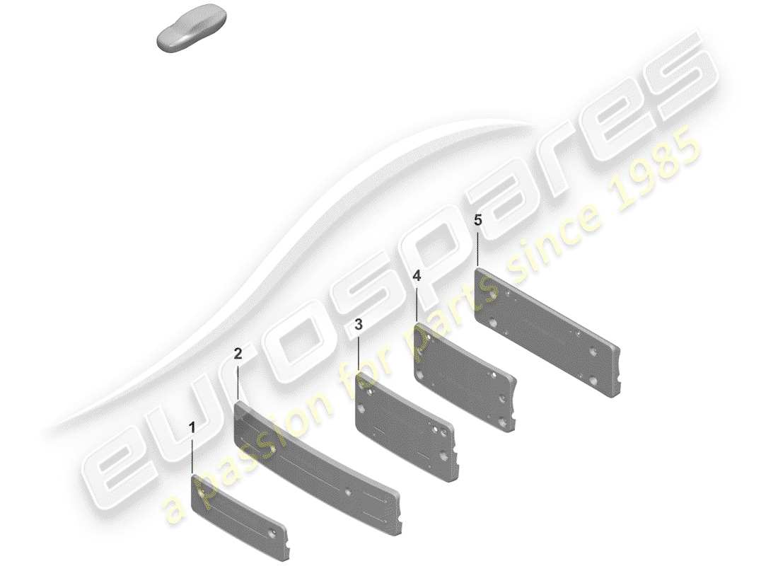 porsche 2019 (992-1) supporto targa schema delle parti