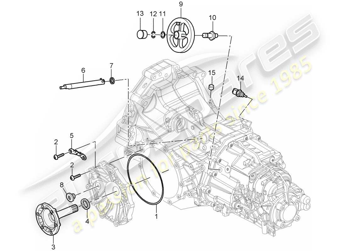 porsche 2006 (987 boxster) trasmissione sostitutiva diagramma delle parti