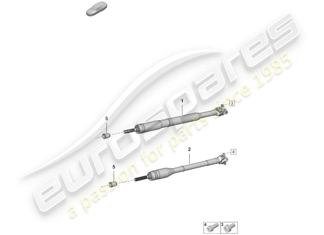 porsche 2020 (992-1) albero dell'elica diagramma delle parti