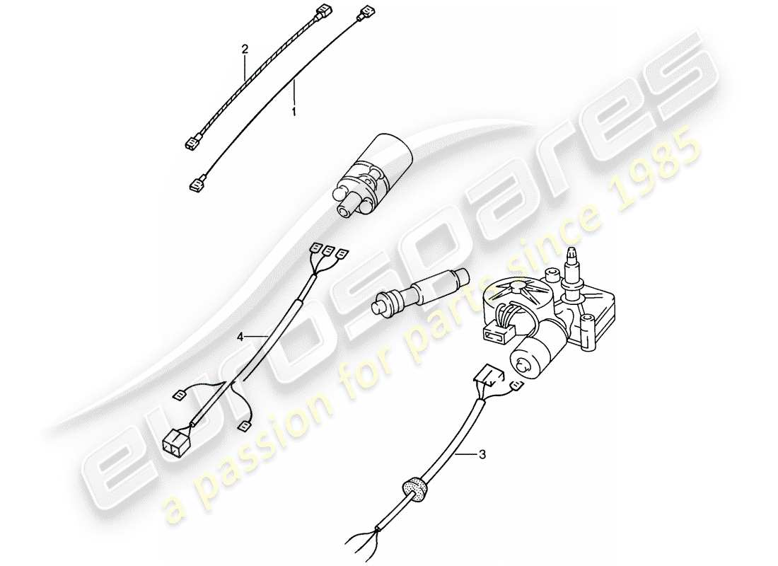 porsche 1986 (944) cablaggi - estremità posteriore diagramma delle parti