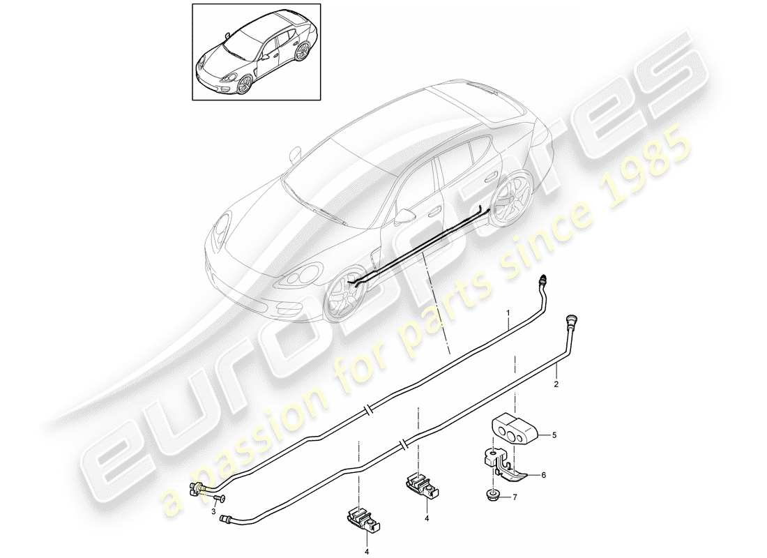 porsche 2015 (panamera 970) diagramma delle parti stabilizzatore