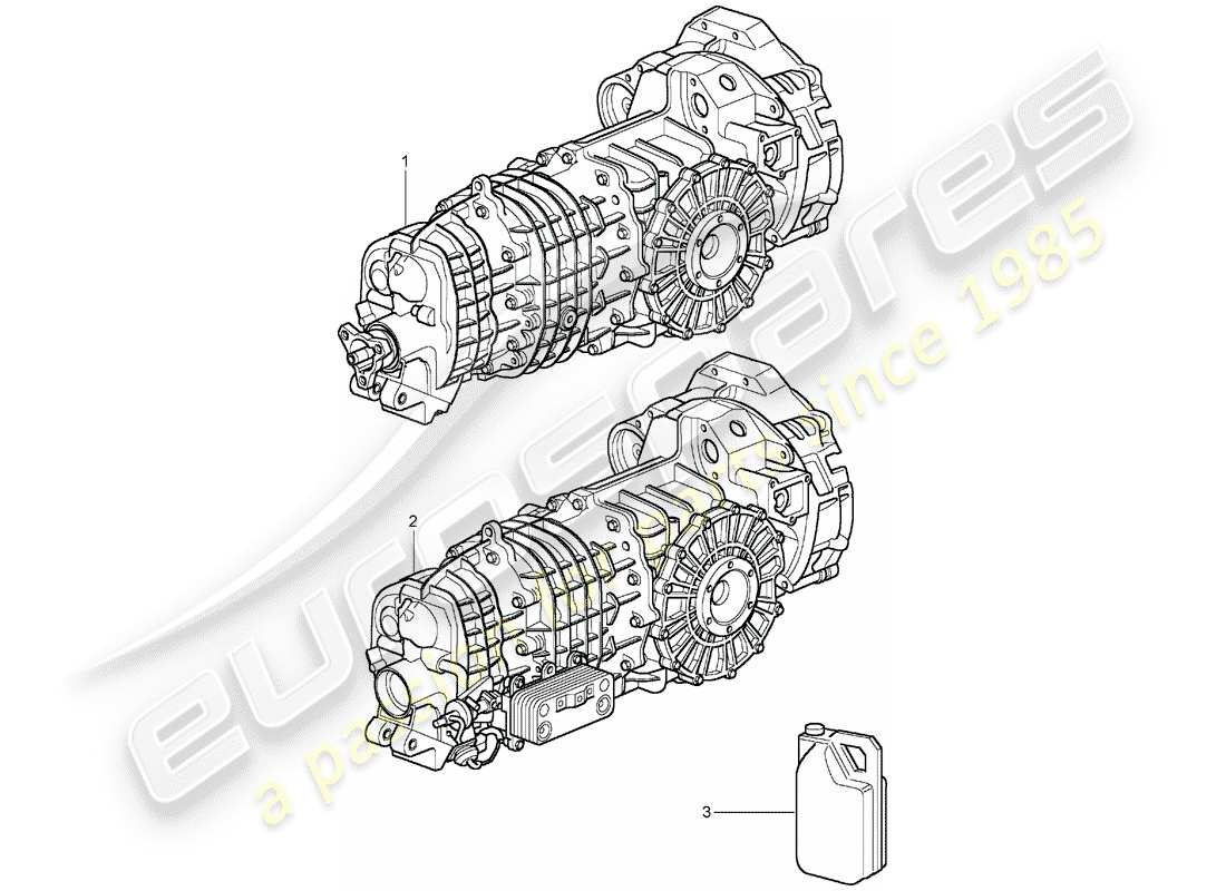 porsche 2003 (996 turbo / gt2) trasmissione di ricambio - - pronta per l'installazione schema parte