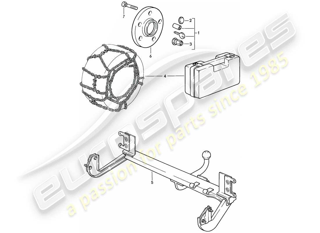 porsche 1986 (944) accessori diagramma delle parti