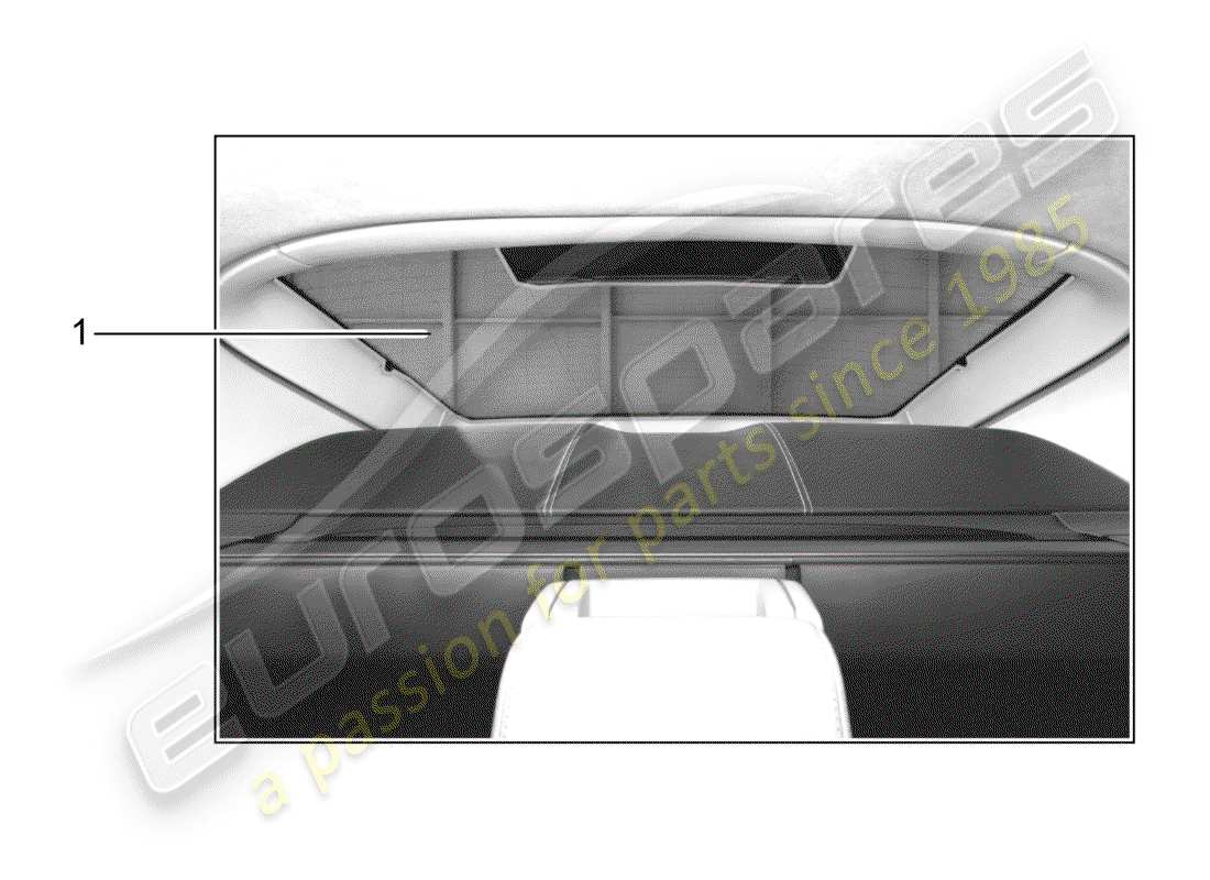 porsche 2014 (tequipment panamera) visiera solare diagramma delle parti