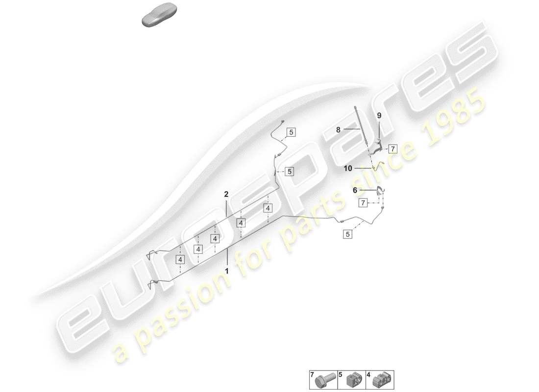 porsche 2019 (992-1) diagramma delle parti linea freno
