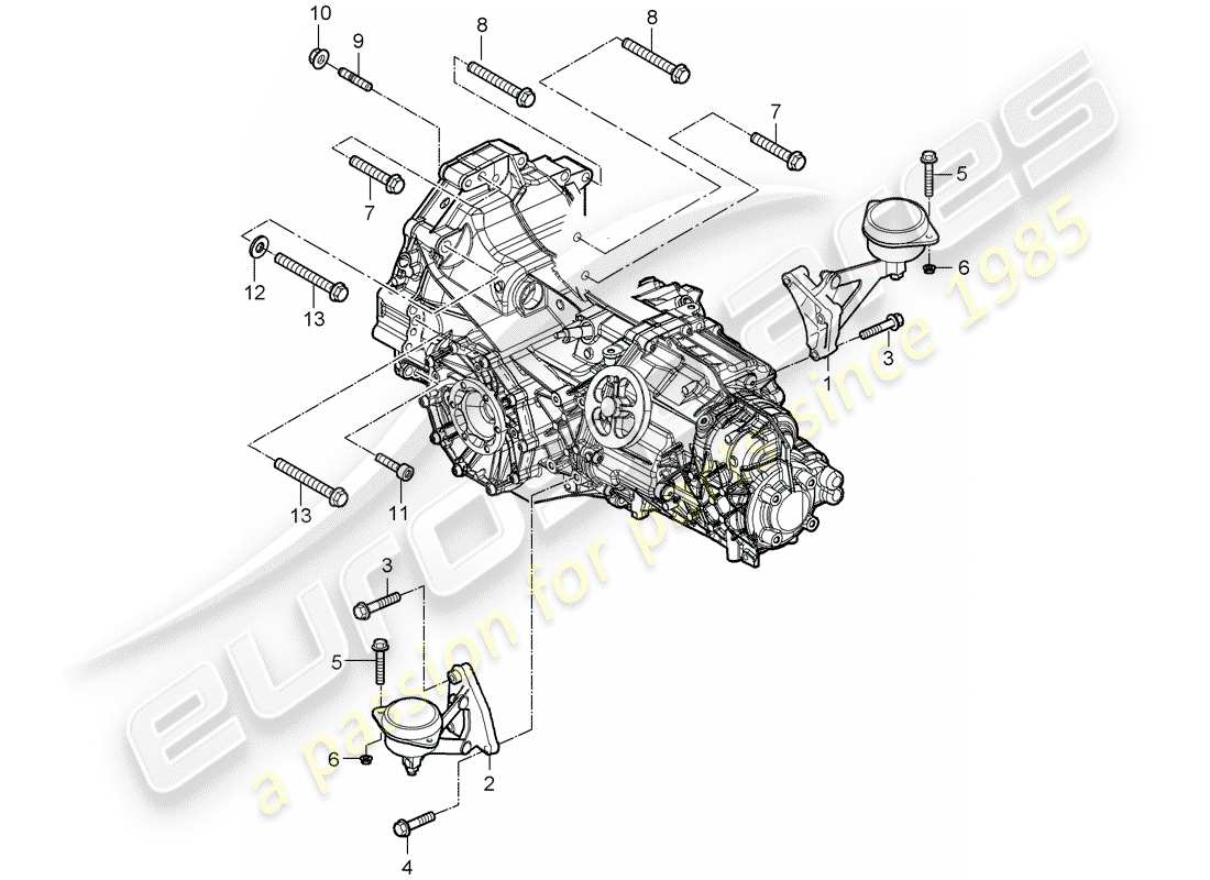 porsche 2008 (987 boxster) cambio manuale diagramma delle parti