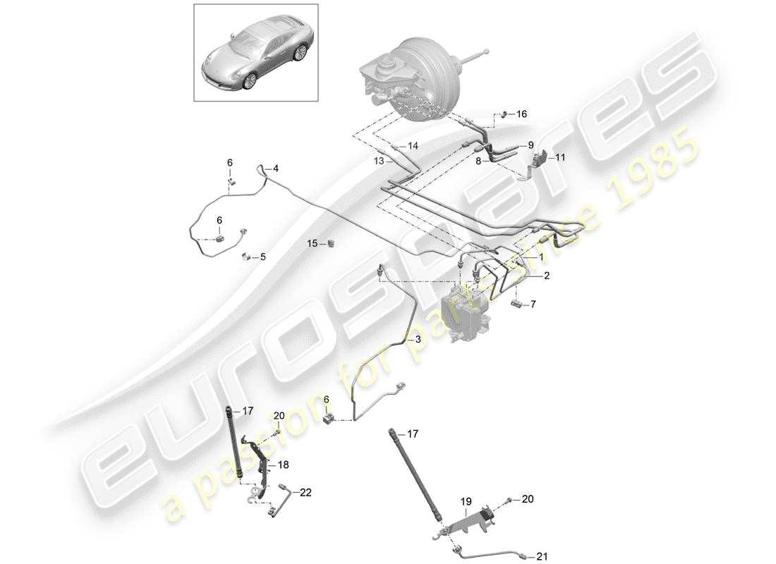porsche 2020 (991-2) diagramma delle parti linea freno