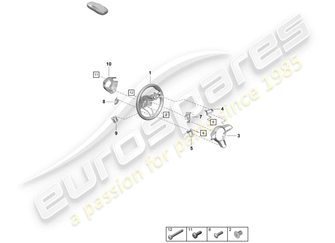 porsche 2020 (718 boxster spyder) volante diagramma delle parti