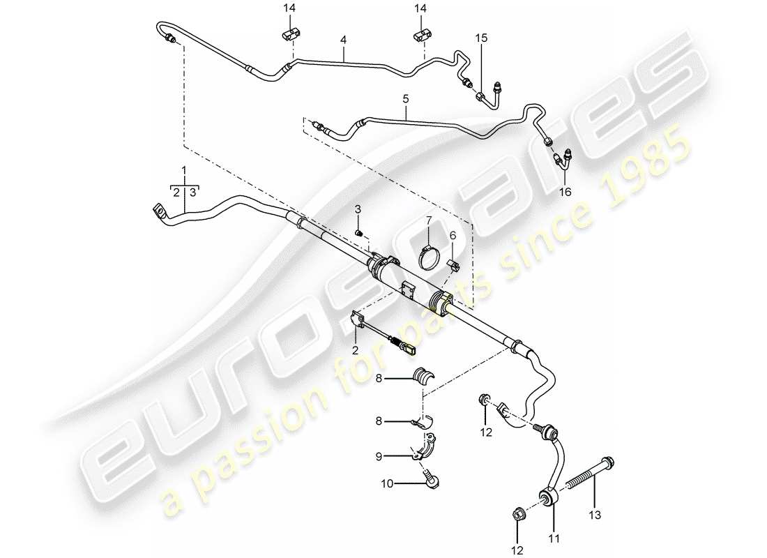 porsche 2004 (cayenne e1 9pa) stabilizzatore (disaccoppiabile) diagramma delle parti