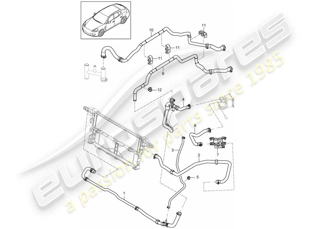 porsche 2011 (panamera 970) diagramma delle parti ibride