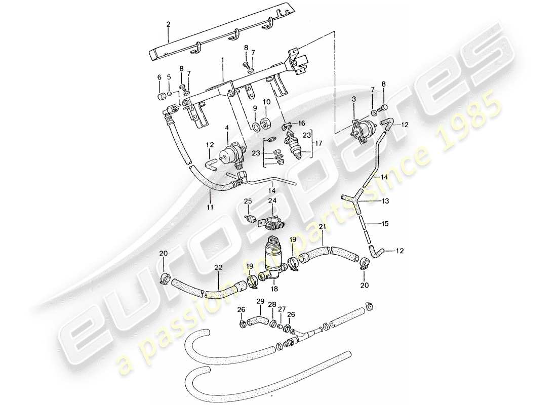 porsche 1987 (924s) l-jetronic - 2 diagramma delle parti
