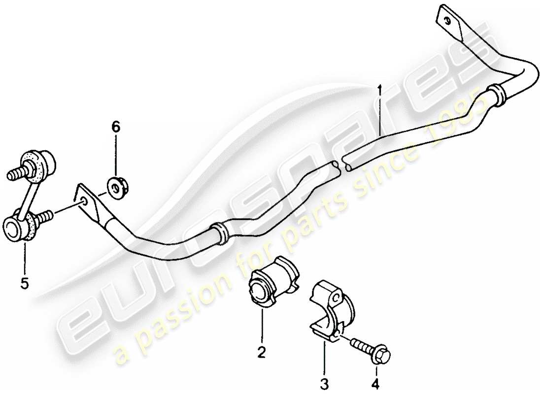 porsche 2000 (996) diagramma delle parti stabilizzatore