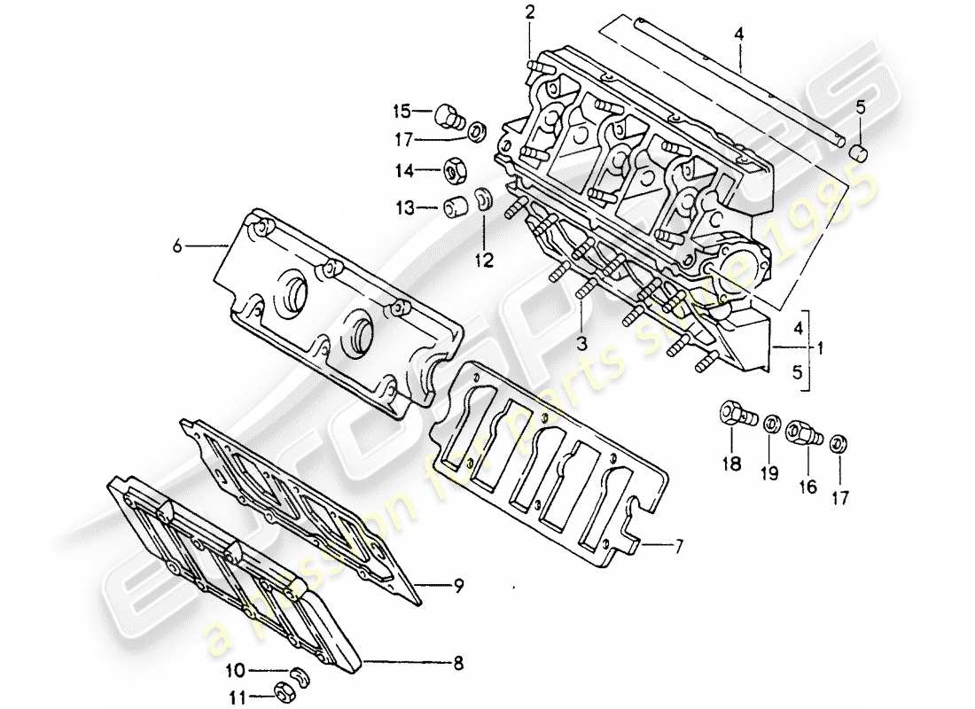 porsche 1994 (964) alloggio albero a camme diagramma delle parti