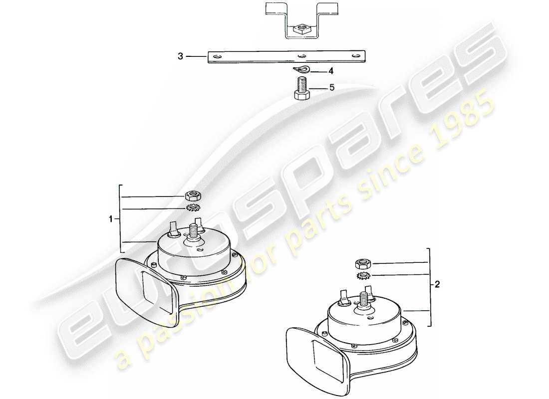 porsche 1983 (944) corno diagramma delle parti