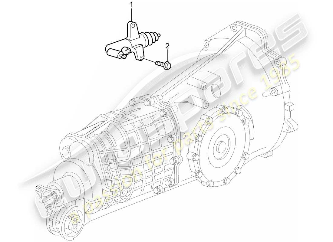 porsche 2002 (996) frizione idraulica - funzionamento - cilindro secondario della frizione schema delle parti