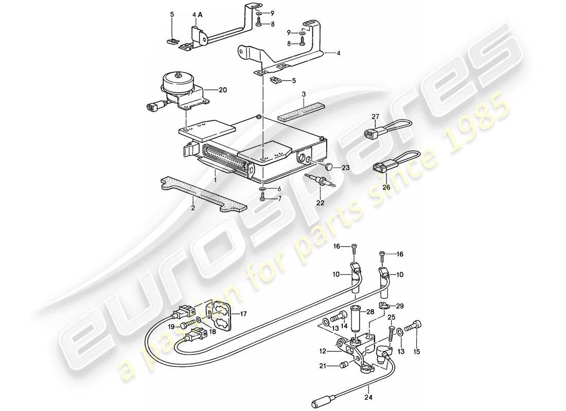 porsche 1986 (924s) impianto elettrico del motore 2 diagramma delle parti