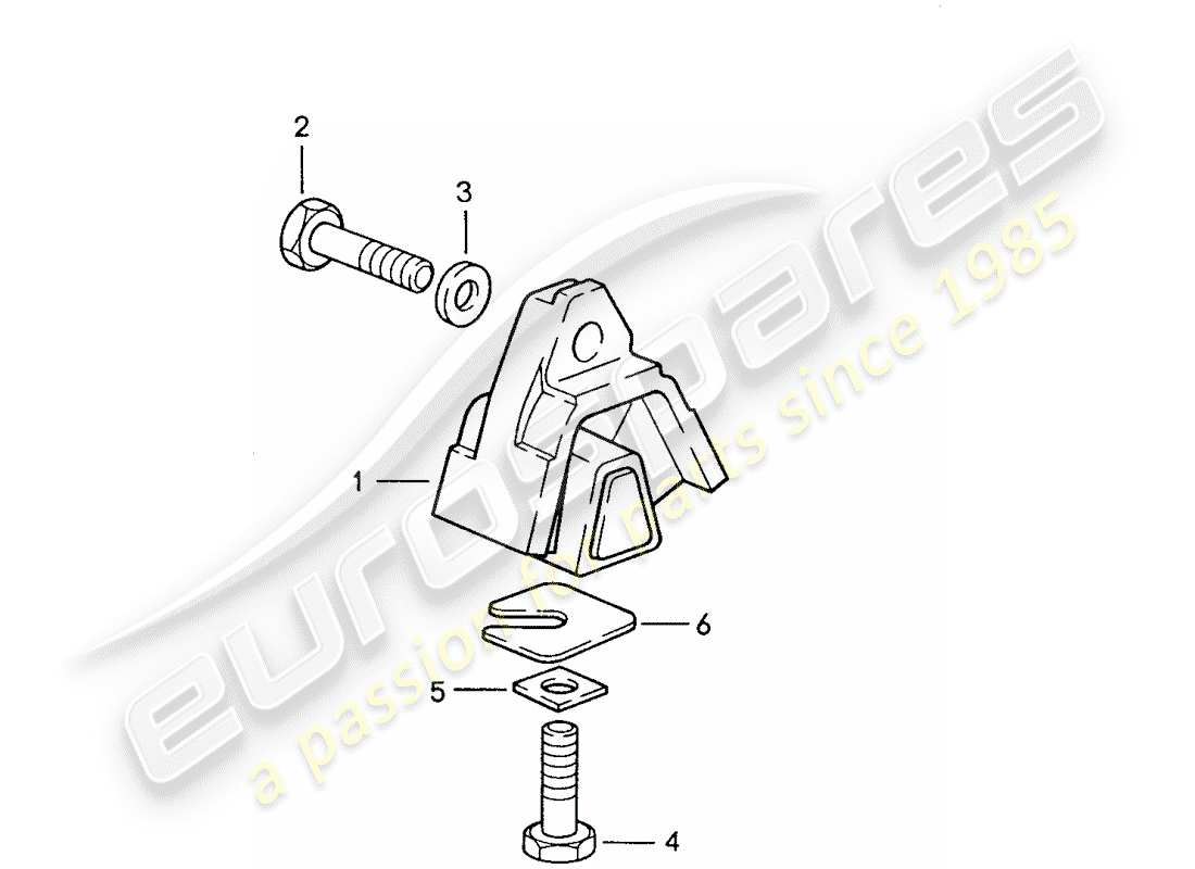 porsche 1989 (928) cambio automatico - sospensione della trasmissione diagramma delle parti