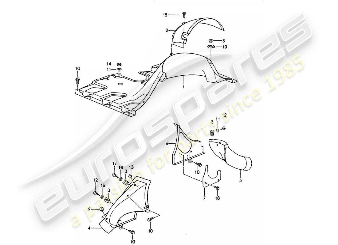 porsche 1992 (964) condotto dell'aria diagramma delle parti