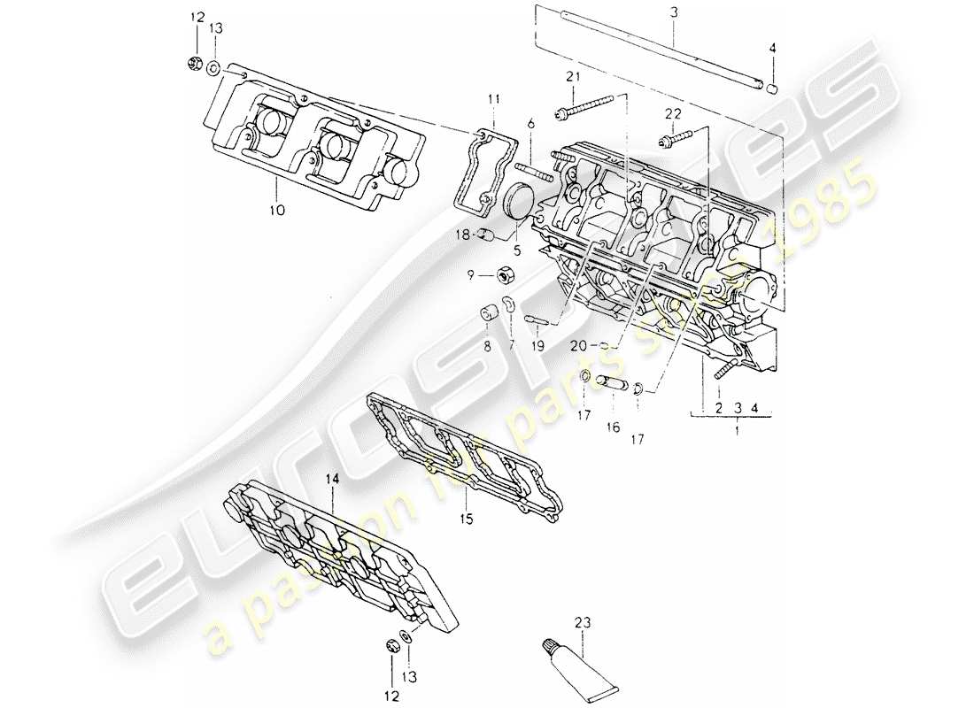porsche 1994 (964) alloggio albero a camme diagramma delle parti