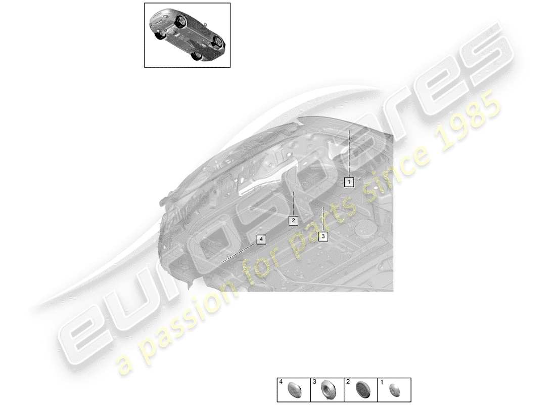 porsche 2017 (panamera 971-1) diagramma delle parti della spina