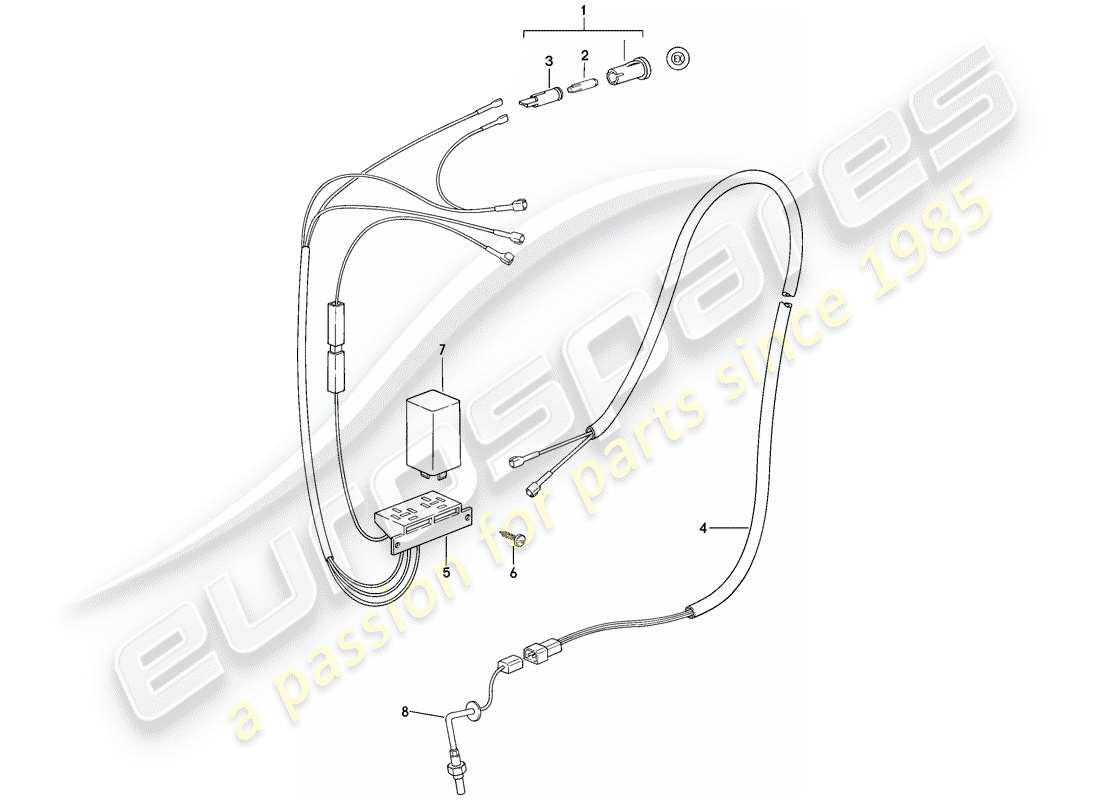 porsche 1985 (911) controllo delle emissioni diagramma delle parti