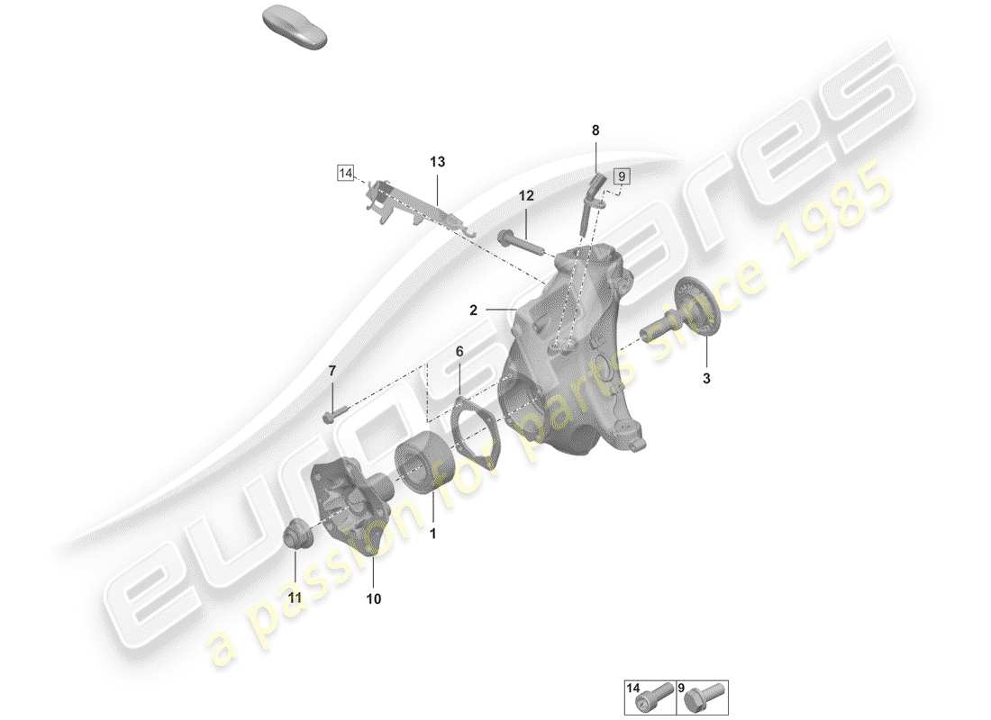 porsche 2019 (992-1) schema delle parti portaruota
