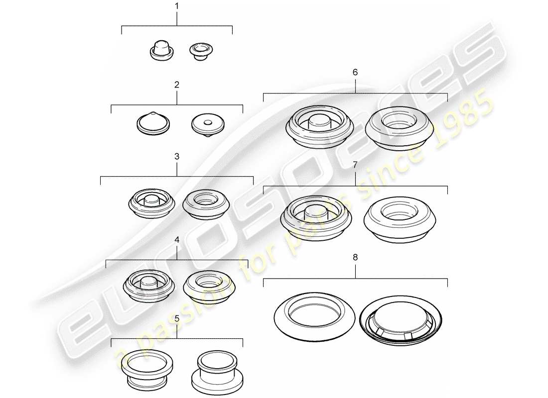 porsche 2009 997-2 turbo / gt2 diagramma delle parti della spina