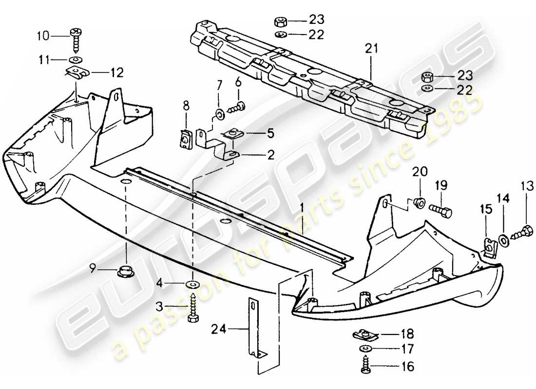 porsche 1994 (928) spoiler diagramma delle parti