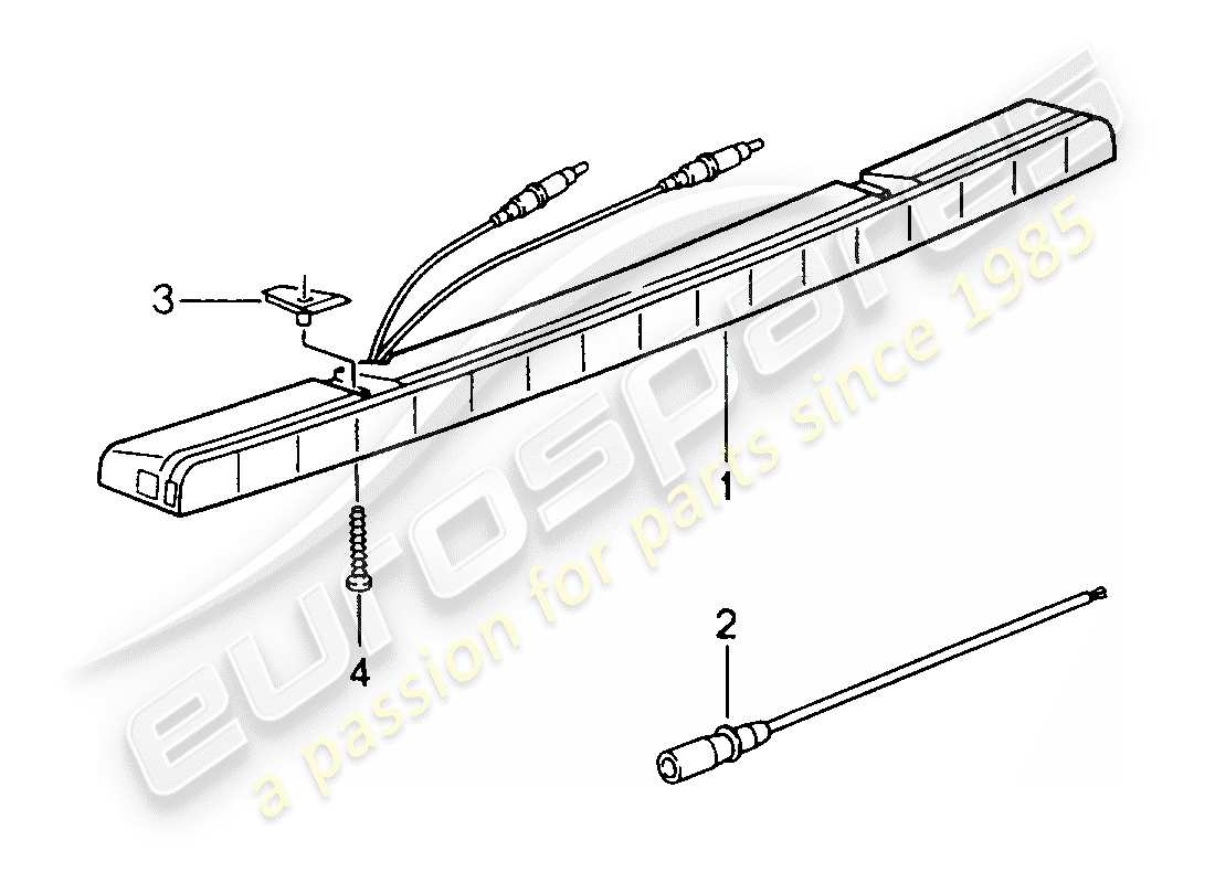 porsche 1996 (993) luce stop aggiuntiva schema delle parti