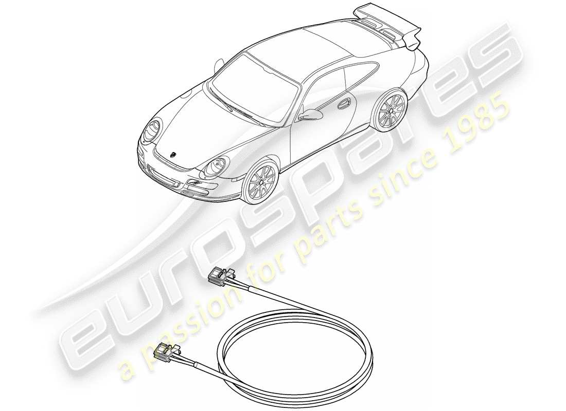 porsche 2010 (997-2 gt3) fibra ottica leggera diagramma delle parti