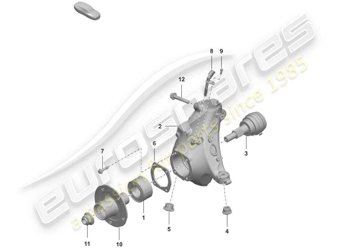 porsche 2020 (992-1) portaruota diagramma delle parti