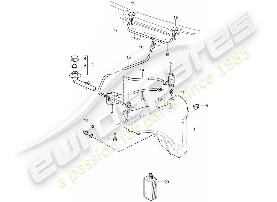 porsche 2006 (987 boxster) gruppo rondella diagramma delle parti