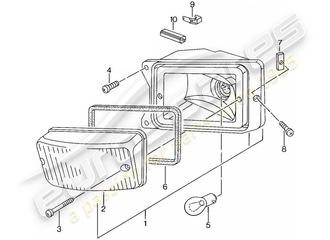porsche 1986 (944) segnale di svolta diagramma delle parti