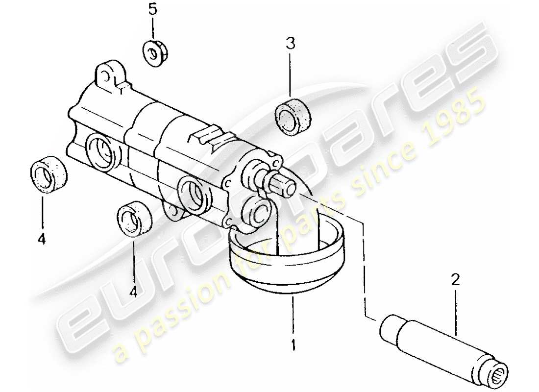 porsche 2003 (996 turbo / gt2) schema delle parti della pompa dell'olio