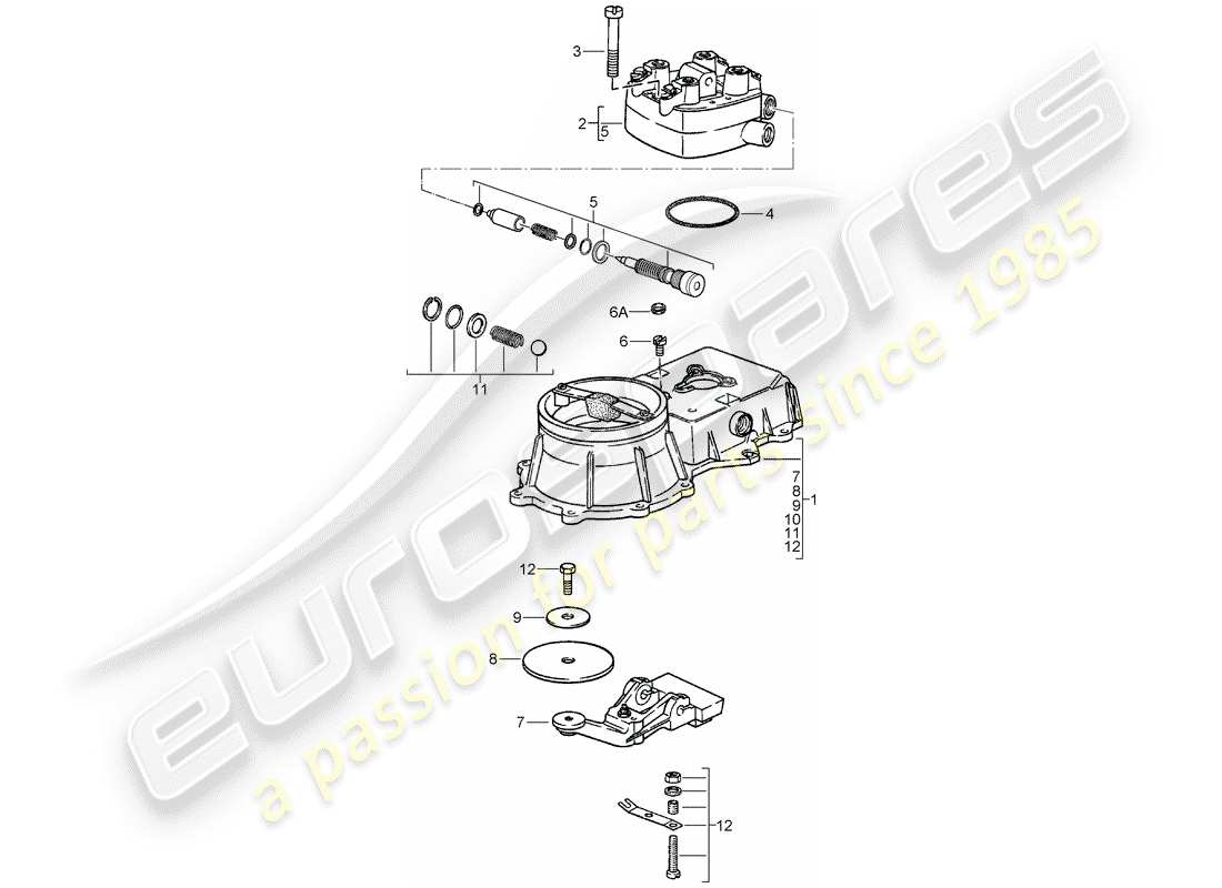 porsche 1976 (924) k-jetronic - centralina miscela diagramma delle parti