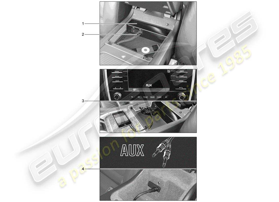 porsche 2006 (tequipment cayenne) interfaccia multimediale diagramma delle parti