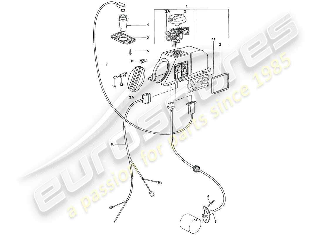 porsche 1981 (911) riscaldatore - automatico diagramma delle parti