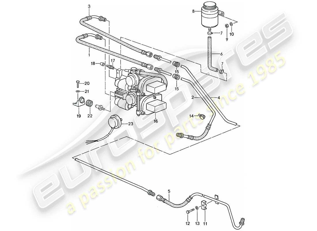 porsche 1987 (959) controllo della serratura diagramma delle parti